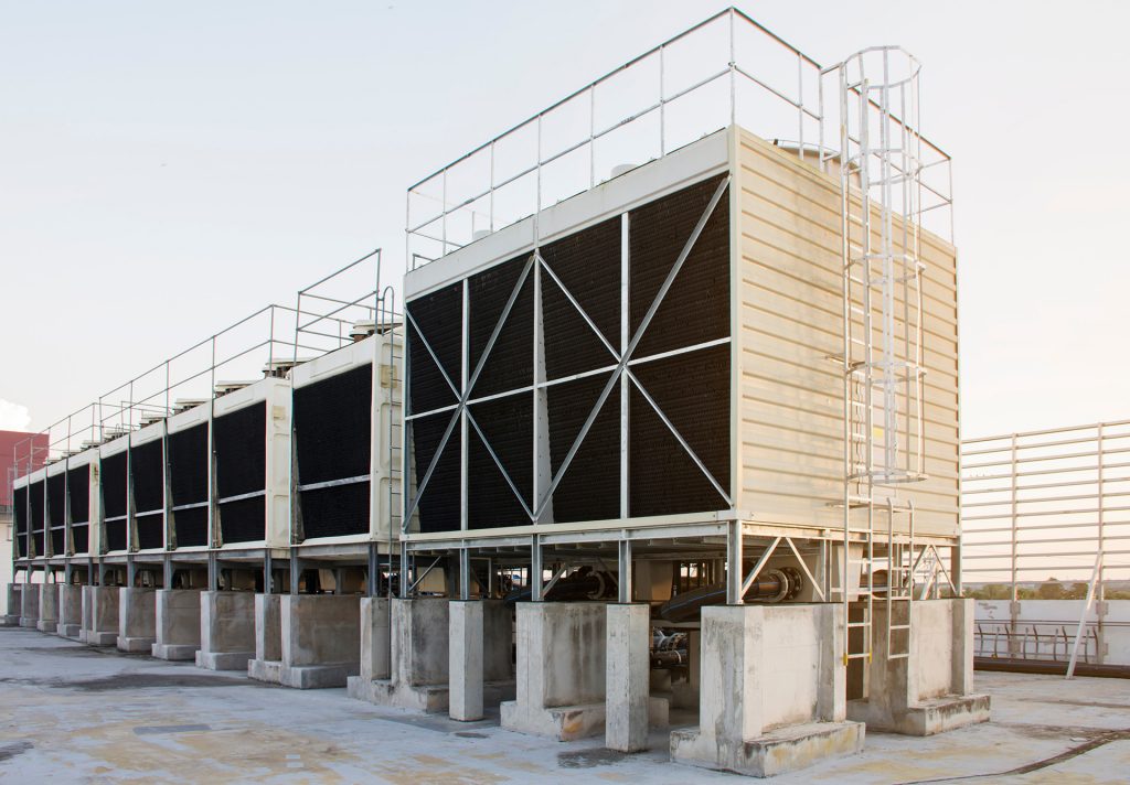 Abbildung einer Verdunstungskühlanlage